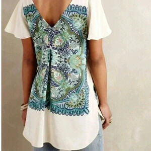 Maeve  Anthropologie 100% silk tunic blouse S